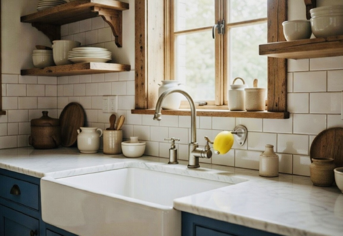 Rotating French Lemon Soap and Brushed Metal Holder - Image 4